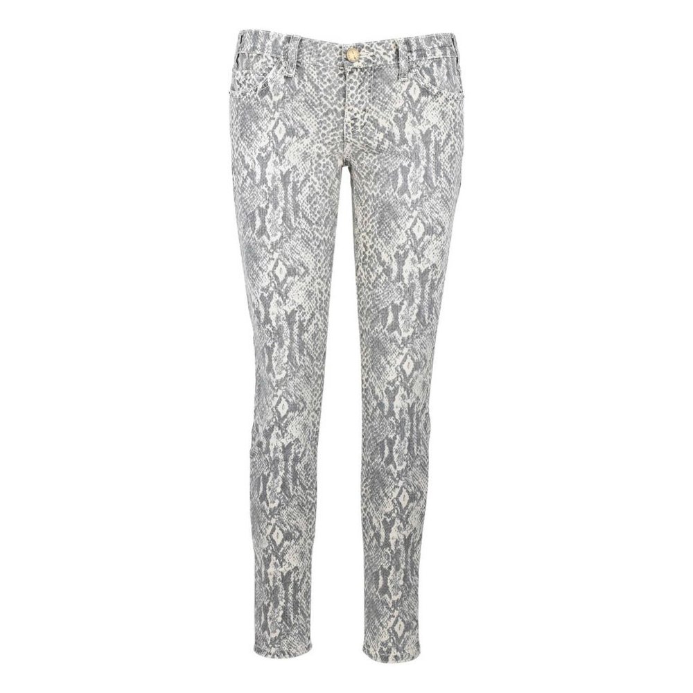 Current/Elliott Snakeskin Print Skinny‎ Ankle Jeans Indie Sleaze